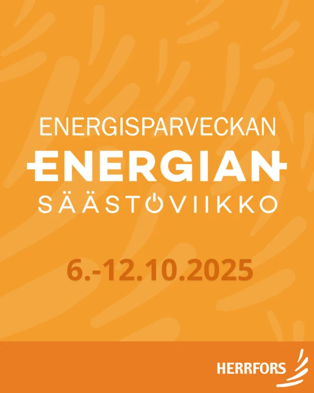 (FI/SVE) ⚡️Tällä viikolla, 6.–12. lokakuuta 2025 vietetään Energiansäästöviikkoa ympäri Suomen, ja tietenkin Herrfors on mukana!🥳Se on valtakunnallinen kampanja, joka innostaa fiksumpaan ja tietoisempaan energiankäyttöön.
Uudessa energiankäytön ajassa ei ole kyse vain energian säästämisestä vaan myös sen käyttämisestä oikeaan aikaan. Ohjaamalla sähkönkulutusta sähkön hinnan mukaan voi sekä säästää rahaa että keventää sähköverkon kuormitusta.
⚡️Viikon aikana julkaisemme muun muassa energiansäästövinkkejä, pysy kuulolla ja seuraa Herrforsin somekanavia!
//
Den här veckan, 6.–12. oktober 2025 uppmärksammas Energisparveckan runtom i Finland, och självklart är Herrfors med! 🥳 Det är en rikstäckande kampanj som inspirerar till smartare och mer medveten energianvändning.
I den nya energianvändningseran handlar det inte bara om att spara energi, utan också om att använda den vid rätt tidpunkt. Genom att styra sin elförbrukning efter elpriserna kan man både spara pengar och avlasta elnätet.
⚡️Under veckan kommer vi att publicera bland annat energispartips så håll utkik i Herrfors sociala mediekanaler!
#energiansäästöviikko #energisparveckan