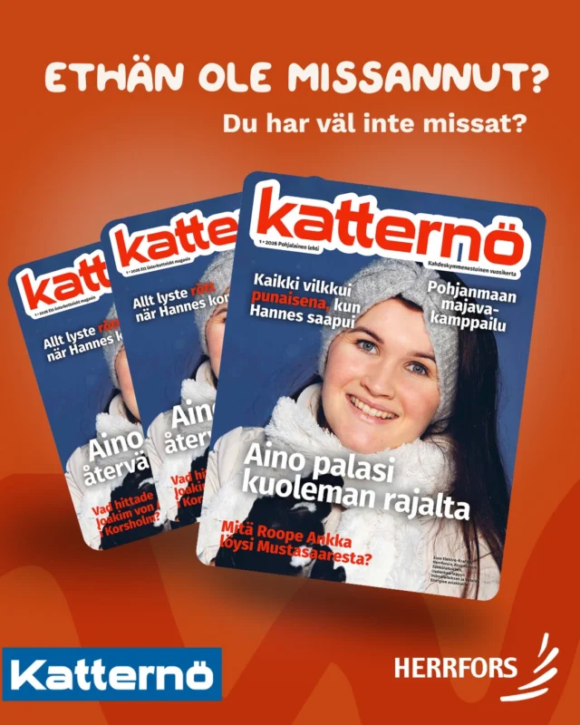 (FI/SVE) Jos vuoden ensimmäinen asiakaslehtemme Katternö jäi väliin, ei hätää! Se löytyy e-lehtenä verkkosivuiltamme Herrfors.fi kohdasta Julkaisut.😌

Voit lukea muun muassa siitä, kuinka kaikki hohti punaista, kun myrsky Hannes pyyhkäisi ohi. Kuinka Herrfors nousi EPSI-ratingin kärkeen sekä siitä, miten olemme yksinkertaistaneet konsernirakennettamme.

Mukavia lukuhetkiä!😊

//

Om du missade årets första nummer av kundtidningen Katternö är det ingen fara, den finns som e-tidning på vår webbplats Herrfors.fi under Publikationer.😌

Där kan du bland annat läsa om hur allt lyste rött när stormen Hannes drog fram, hur Herrfors toppar EPSI-ratingen eller hur vi har förenklat vår koncernstruktur.

Trevlig läsning! 😊

#herrfors #katternö #katternötidningen #katternölehti