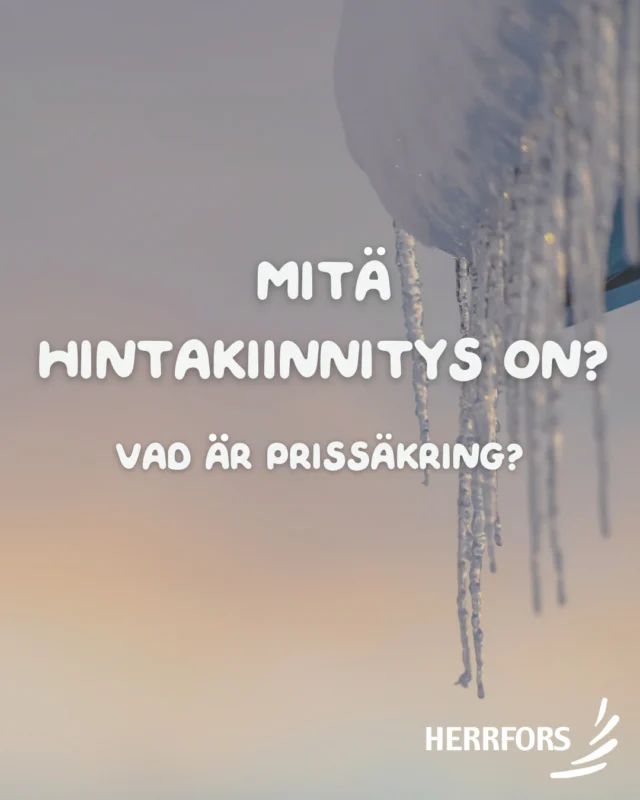 (FI/SVE) Mitä hintakiinnitys oikeastaan on – ja mitä se ei ole? ⚡⁠
⁠
Hintakiinnityksen avulla voit pienentää riskiä erittäin korkeista sähkölaskuista silloin, kun hinnat nousevat. Se tuo turvaa sähkömarkkinoilla, joissa hinnat voivat vaihdella paljon. ⁠
⁠
Tässä julkaisussa kerromme yksinkertaisesti, mitä hintakiinnitys on – ja mitä se ei ole.⁠
⁠
Lue lisää hintakiinnityksestä verkkosivuiltamme: Herrfors.fi⁠
⁠
//⁠
⁠
Vad är egentligen prissäkring – och vad är det inte? ⚡⁠
⁠
Prissäkring handlar om att minska risken för mycket höga elräkningar när priserna stiger. Det är ett sätt att skapa trygghet i en elmarknad där priserna kan variera kraftigt.⁠
⁠
I inlägget förklarar vi enkelt vad prissäkring är – och vad det inte är.⁠
⁠
Läs mer om prissäkring på vår webbplats. Herrfors.fi⁠
⁠
#herrfors #prissäkring #hintakiinnitys #börsel #pörssisähkö