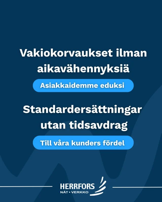 (FI/SVE) Myrsky Hannes koetteli sähköverkkoamme poikkeuksellisen voimakkaasti vuodenvaihteen aikaan aiheuttaen laajoja sähkökatkoja alueellamme. ⚡️⁠
⁠
Olemme tietoisia siitä, että korvaustietojen kokoaminen on vienyt aikaa. Keskeytystietojen läpikäynti on ollut laaja kokonaisuus, ja olemme halunneet varmistaa tietojen huolellisen ja oikean käsittelyn.⁠
⁠
Herrfors Nät-Verkko Oy Ab maksaa vakiokorvaukset täysimääräisinä. Keskeytysajat lasketaan myrskyn alkamisesta lähtien ilman aikavähennyksiä, vaikka sääntely mahdollistaisi vähennyksen ajalta, jolloin sähköverkon korjaaminen ei ole ollut turvallista.⁠
⁠
Vakiokorvaukset lasketaan automaattisesti yli 12 tuntia kestäneiden yhtenäisten sähkökatkojen perusteella. Asiakkaan ei tarvitse tehdä mitään niiden saamiseksi, ja korvaukset hyvitetään automaattisesti sähkönsiirtolaskuilla toukokuusta alkaen.⁠
⁠
Ratkaisu on tehty asiakkaidemme eduksi. Kiitämme asiakkaitamme kärsivällisyydestä ja toivomme myrskytöntä kevättä ja kesää.☀️⁠
⁠
//⁠
⁠
Stormen Hannes drabbade vårt elnät mycket hårt kring årsskiftet och orsakade omfattande elavbrott i vårt område. ⚡️⁠
⁠
Vi är medvetna om att sammanställningen av ersättningsuppgifterna har tagit tid. Genomgången av avbrottsdata har varit omfattande, och vi har velat säkerställa att uppgifterna hanteras noggrant och korrekt.⁠
⁠
Herrfors Nät-Verkko Oy Ab betalar standardersättningarna oavkortat. Avbrottstiderna beräknas från stormens början utan tidsavdrag, trots att regelverket ger möjlighet att dra av den tid då det inte varit säkert att reparera elnätet.⁠
⁠
Standardersättningarna beräknas automatiskt utifrån sammanhängande avbrottstider som överstiger 12 timmar. Kunden behöver inte göra något för att få ersättningen, och ersättningarna gottgörs automatiskt på elnätsfakturorna från och med maj.⁠
⁠
Beslutet har fattats till våra kunders fördel. Vi tackar våra kunder för tålamodet och hoppas på en fortsatt stormfri vår och sommar.☀️⁠
⁠
#herrforsnätverkko #herrfors
